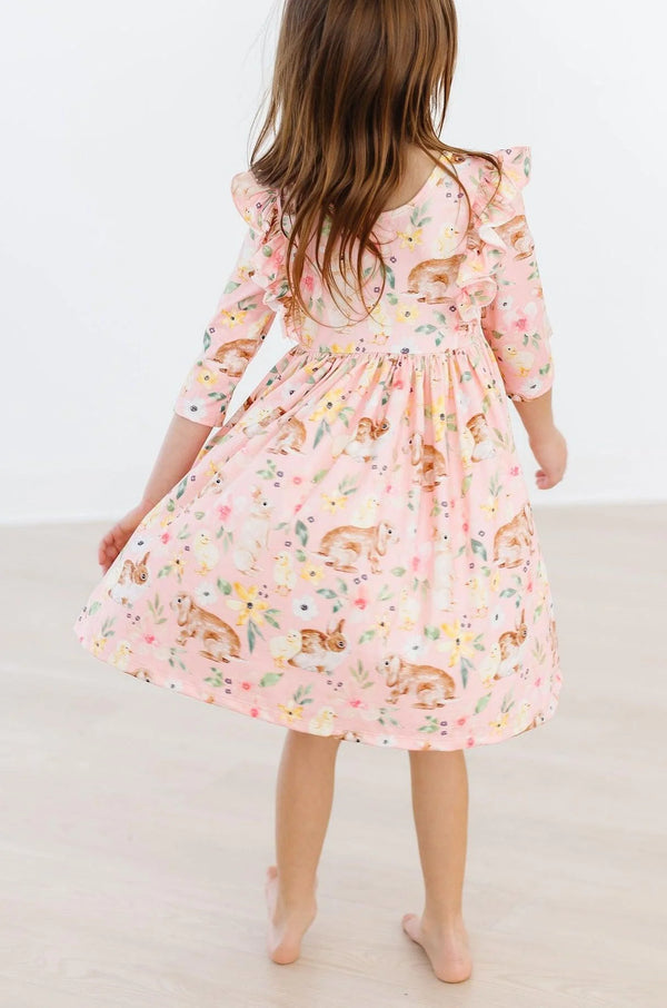 Mila & Rose Chicks & Bunnies Twirl Dress