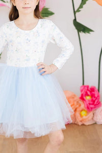 Mila & Rose English Garden Long Sleeve Tutu Dress