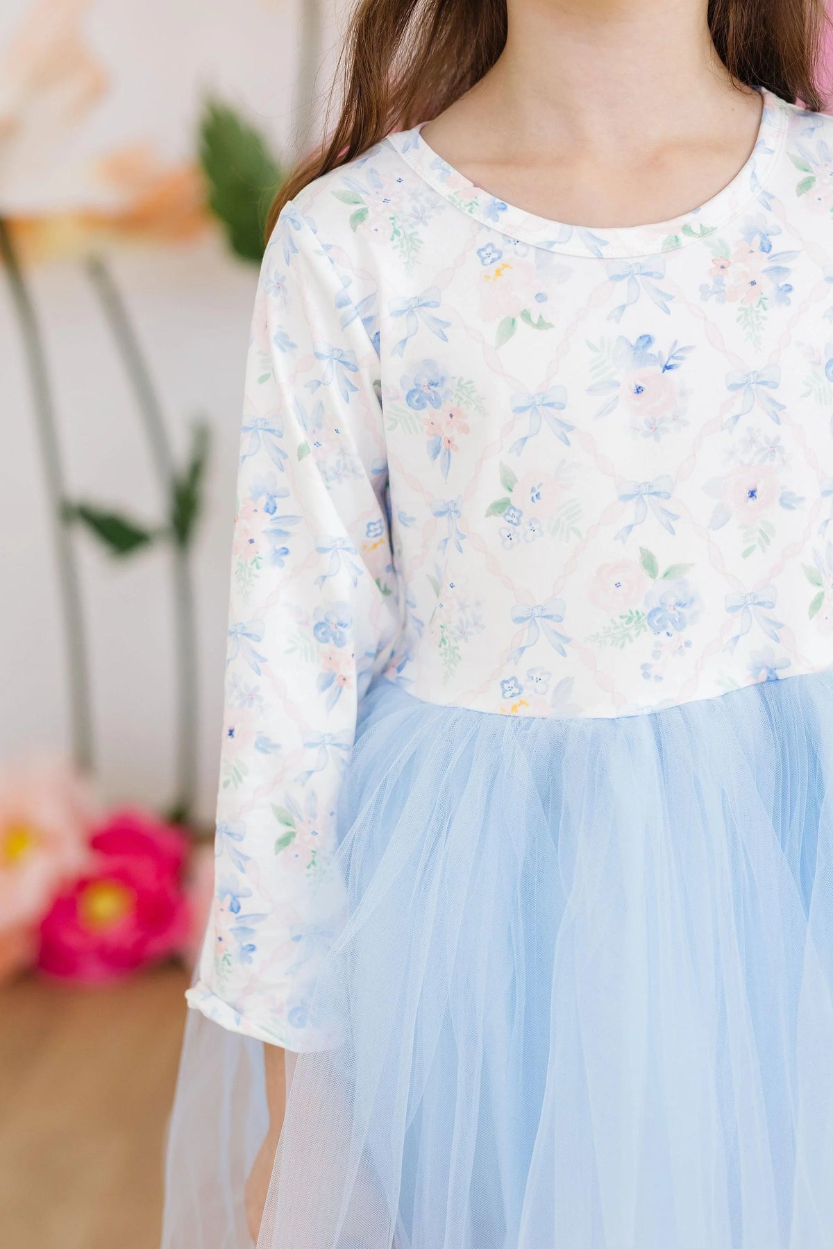 Mila & Rose English Garden Long Sleeve Tutu Dress