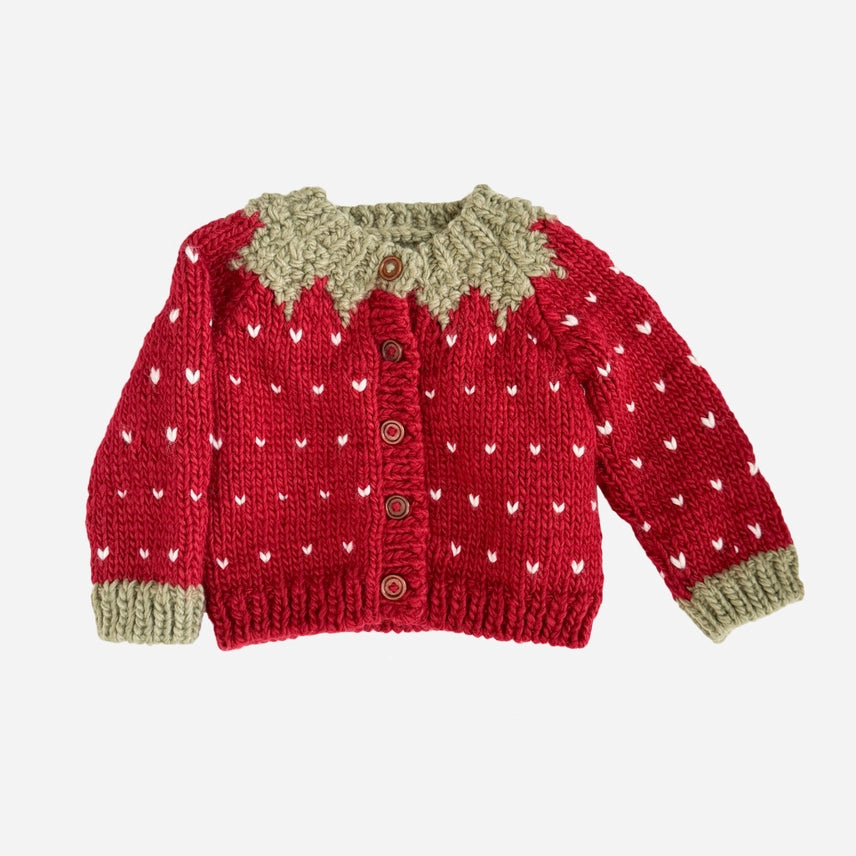 The Blueberry Hill Strawberry Cardigan