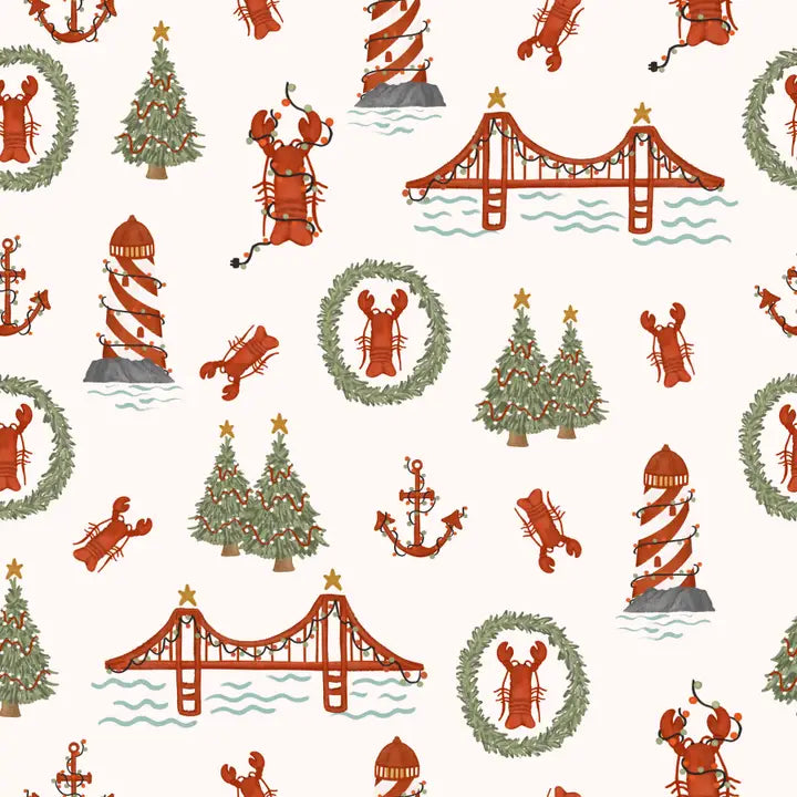 With Love From East Coast Christmas Bamboo Pajamas- Long sleeve two piece