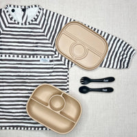 Calla & Friends - The Grayson Long Sleeve Bib - Brush Stripes