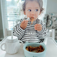 Calla & Friends - The Grayson Long Sleeve Bib - Brush Stripes
