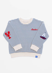 Alice & Wonder - Boston Striped Patch Sweatshirt
