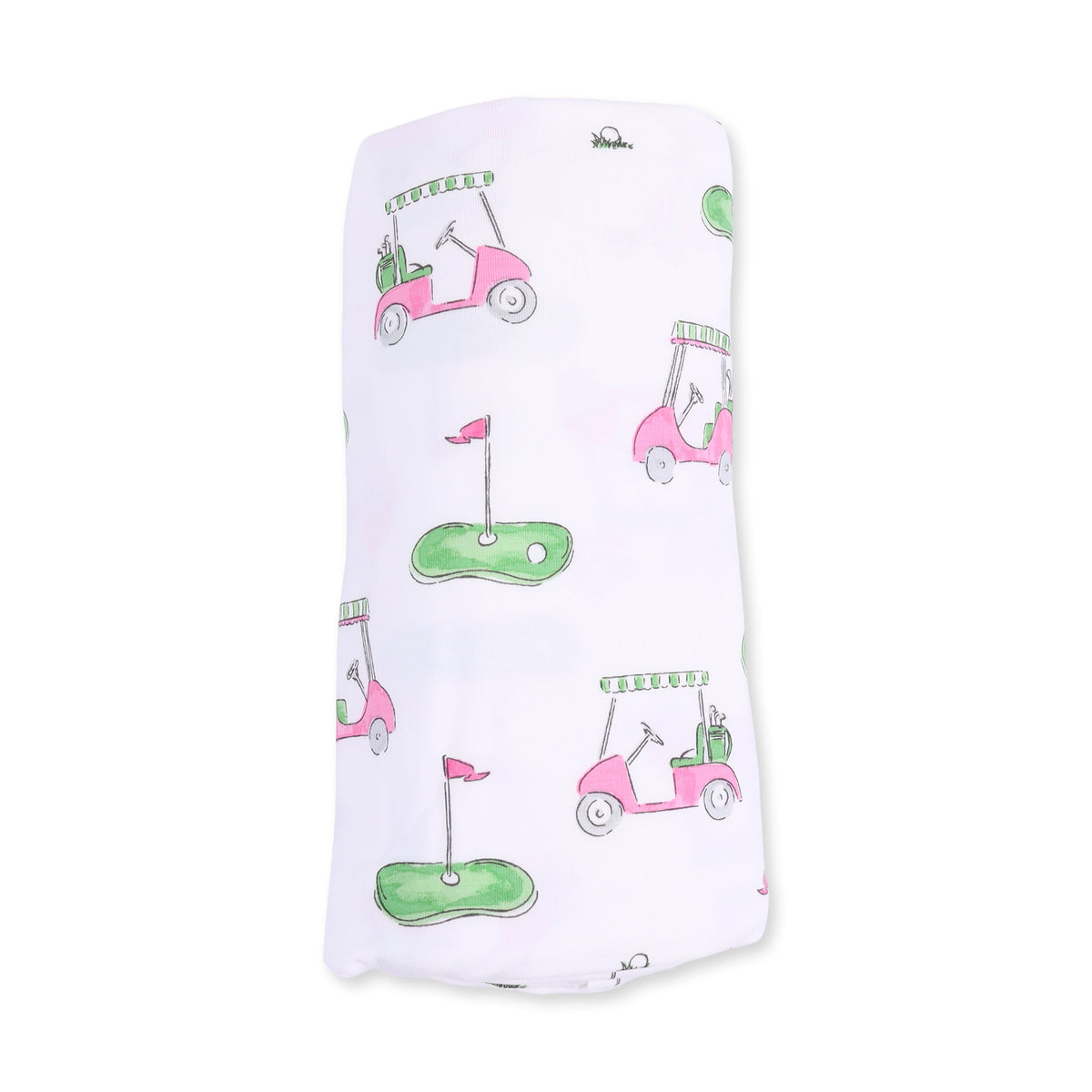 Angel Dear Golf Carts Pink Swaddle Blanket