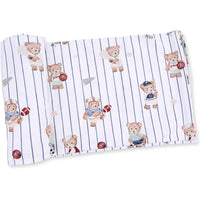 Angel Dear Mixed Sports Bears Swaddle Blanket