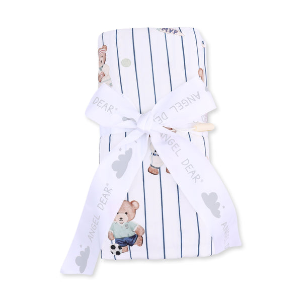 Angel Dear Mixed Sports Bears Swaddle Blanket