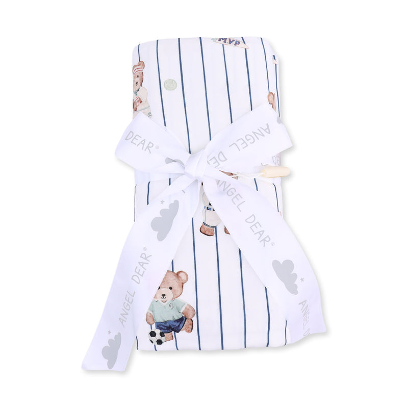 Angel Dear Mixed Sports Bears Swaddle Blanket
