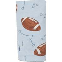 Angel Dear Footballs Blue Swaddle Blanket