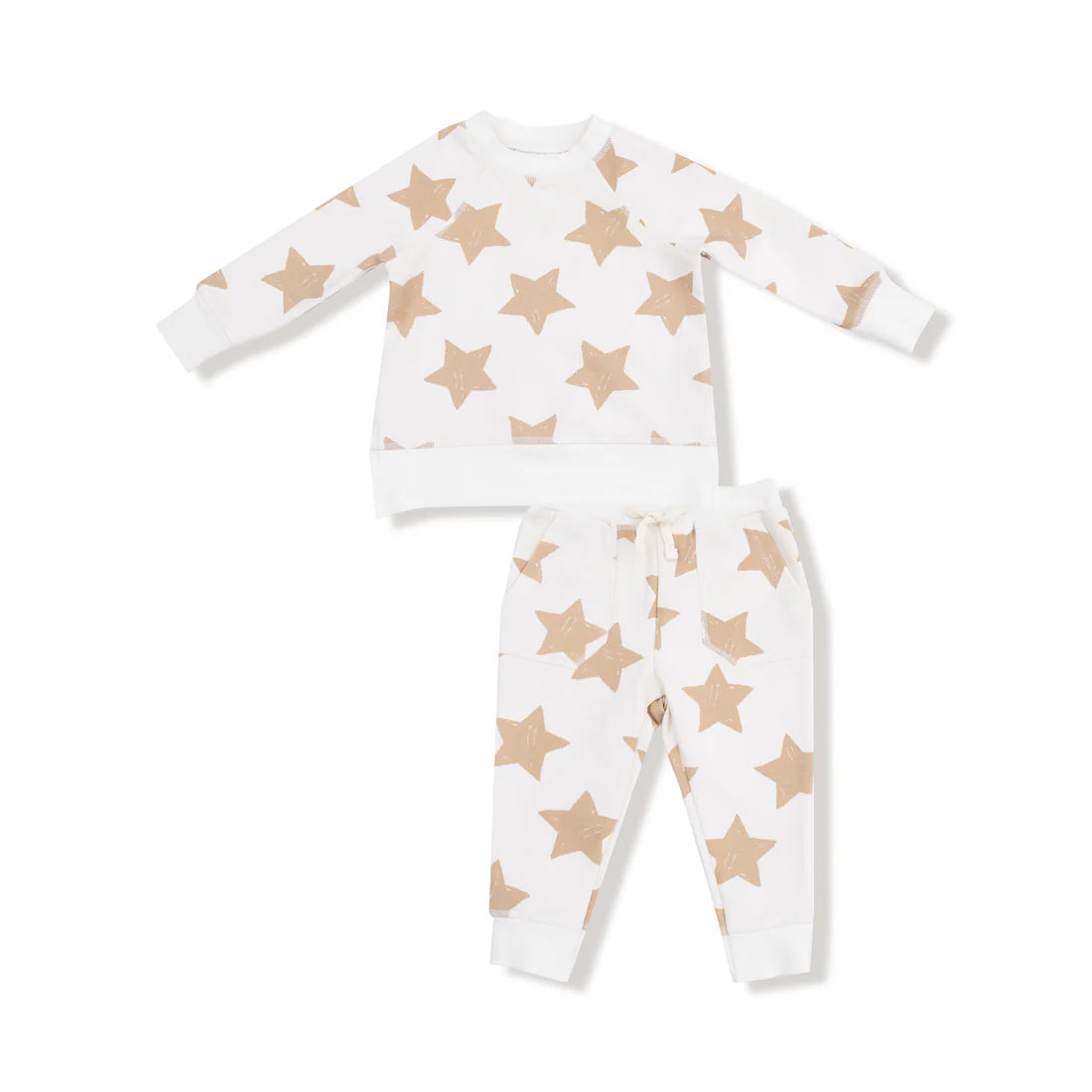 Angel Dear Raglan Sweatshirt + Jogger Set- Stars