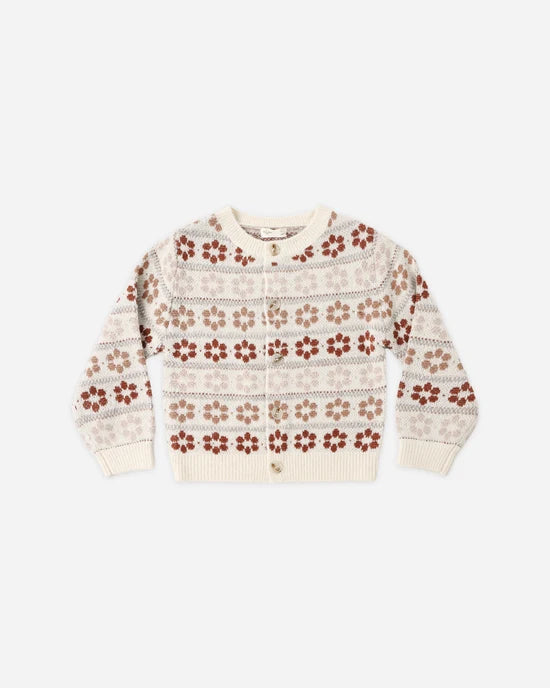 Rylee + Cru Cheyenne Cardigan- Flower Fair Isle
