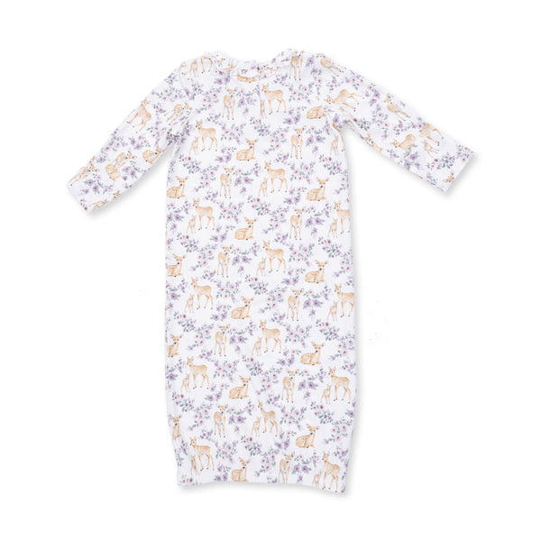 Angel Dear Floral Deer Kimono Gown and Knot Headband