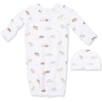Angel Dear Puppy Snuggle Club Convertible Gown and Beanie Hat