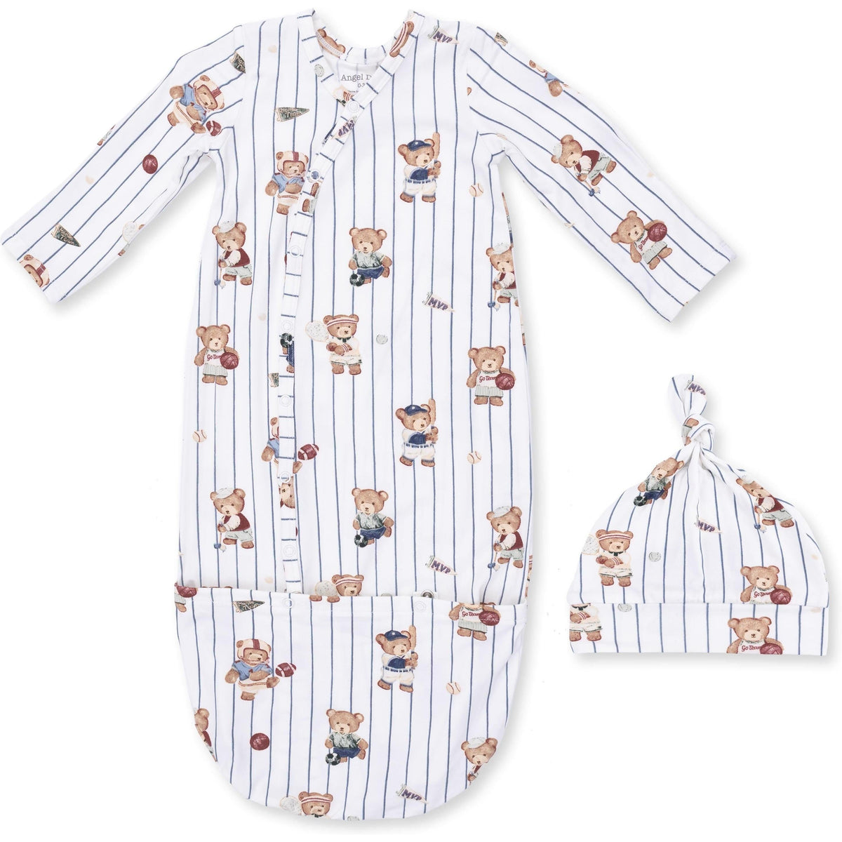 Angel Dear Mixed Sports Bears Bundle Gown and Knotted Hat