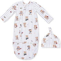 Angel Dear Mixed Sports Bears Bundle Gown and Knotted Hat