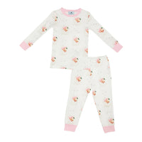 Nanducket Santa’s Sweetheart Two Piece Pink Santa Print