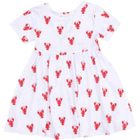 Angel Dear Lobster Bamboo Short Sleeve Twirly Dress