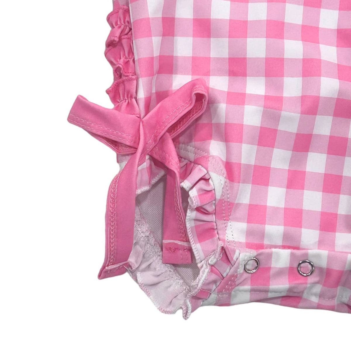 Sugar Bee Clothing - Girls One Piece Swimsuit - Pink Gingham