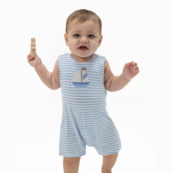 Angel Dear Bubbly Sailboat Stripe  Sleeveless Jon Jon
