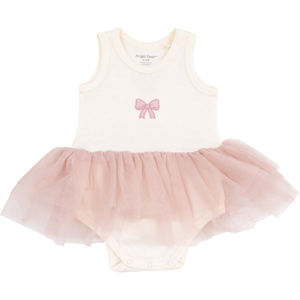 Angel Dear Bows & Ballet Rib Tank Bodysuit Tutu