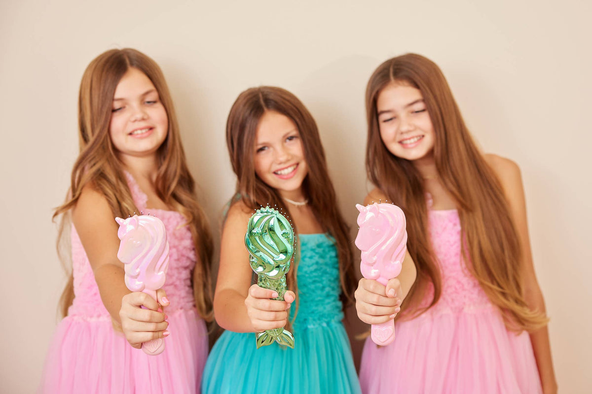 Glimmer Wish - Unicorn Hair Detangler Brush For Kids | Gift for Kids |