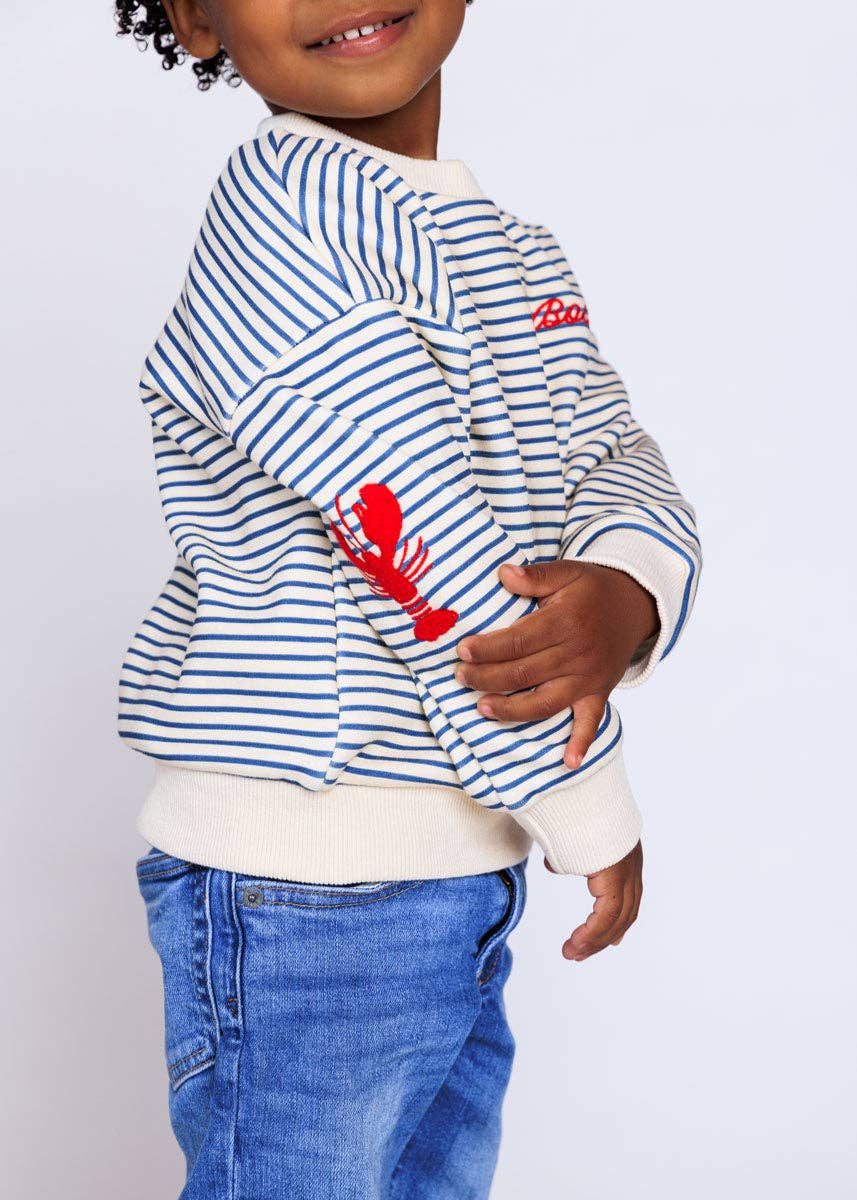 Alice & Wonder - Boston Striped Patch Sweatshirt