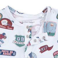 Angel Dear Football Patches Long Sleeve Henley and Jogger