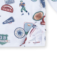 Angel Dear Football Patches Long Sleeve Henley and Jogger