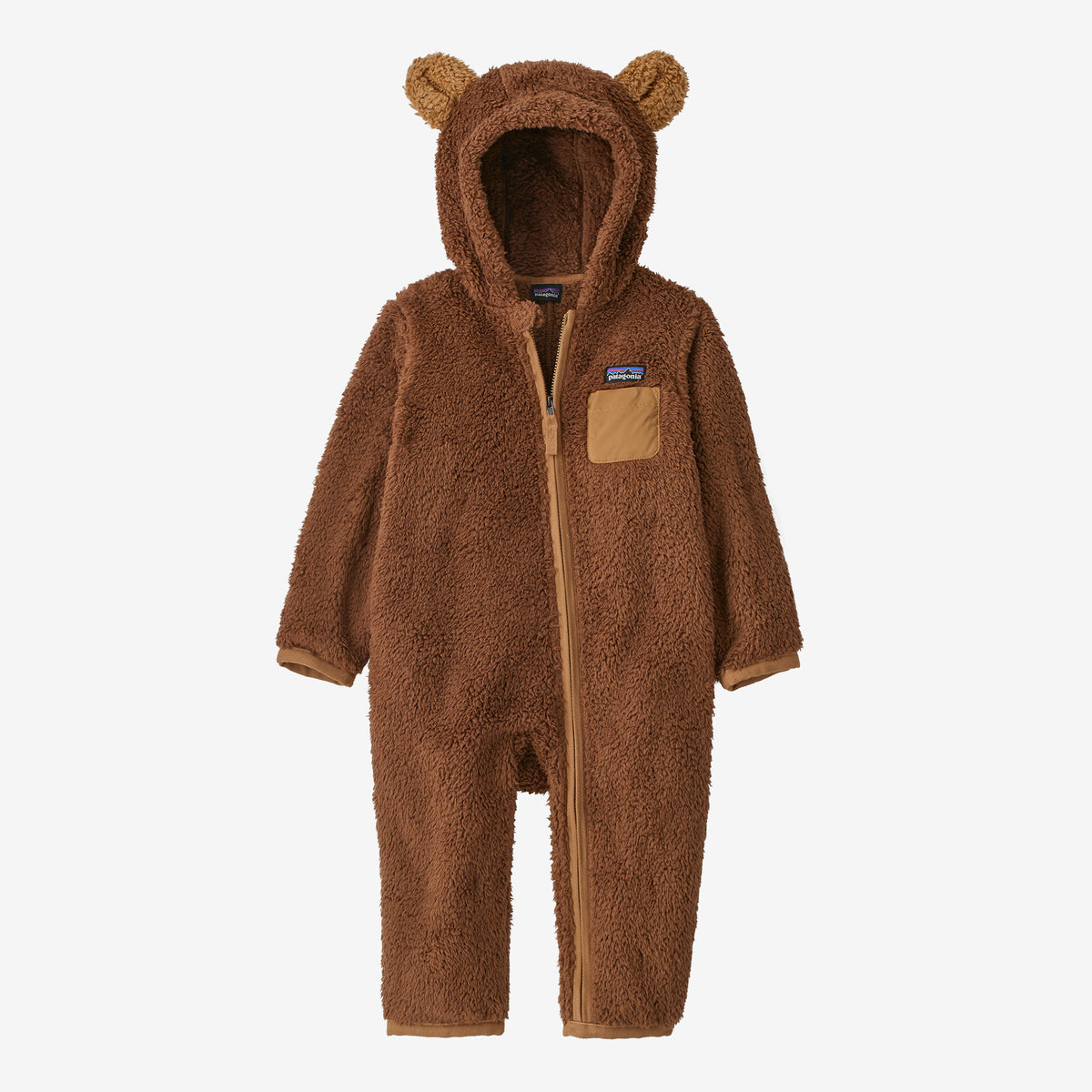 Baby Furry Friends Fleece Bunting - Moose Brown