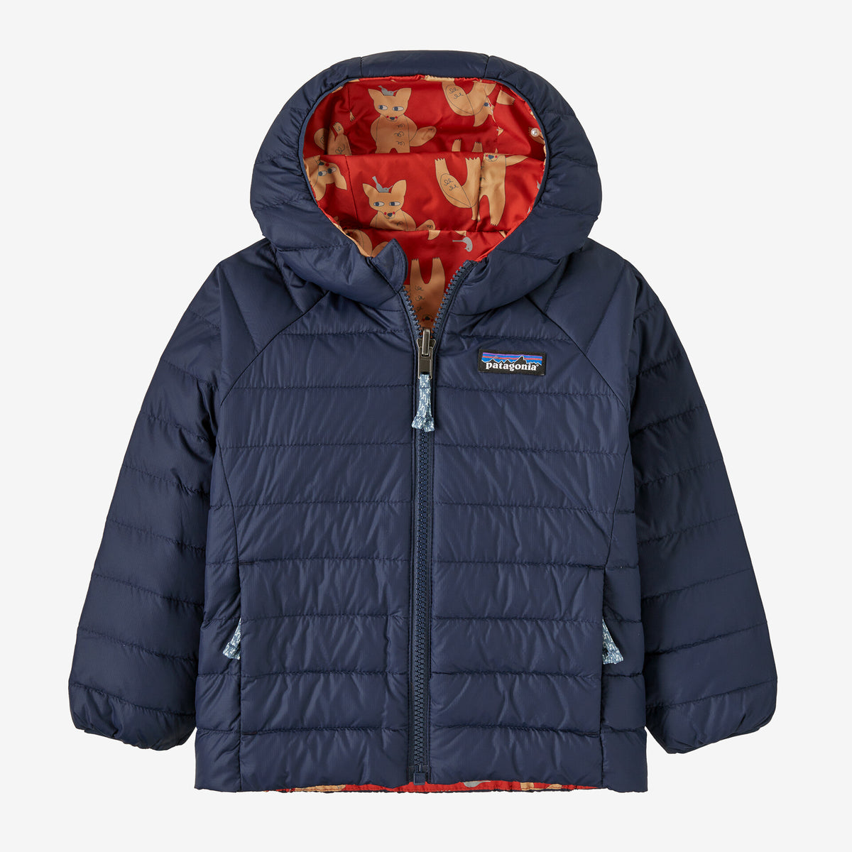 Patagonia Reversible Down Sweater™ Hoody Fox Chase: Madder Red