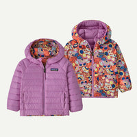 Patagonia Baby Reversible Down Sweater™ Hoody- River River: Potters Red