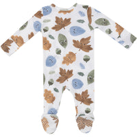 Angel Dear Cuddly Leaves 2-Way Zipper Footie