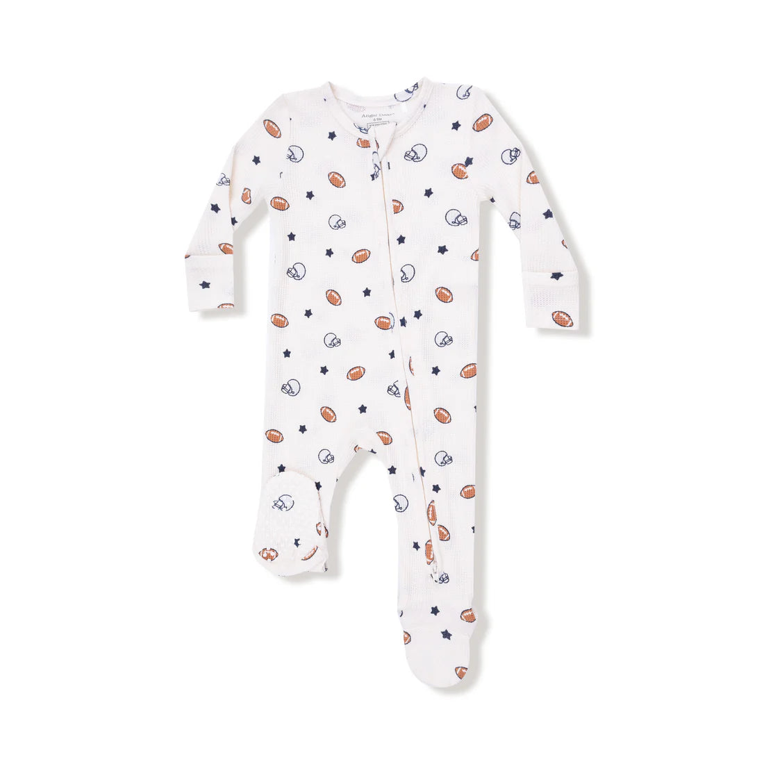 Angel Dear 2 Way Zipper Footie- Footballs and Stars