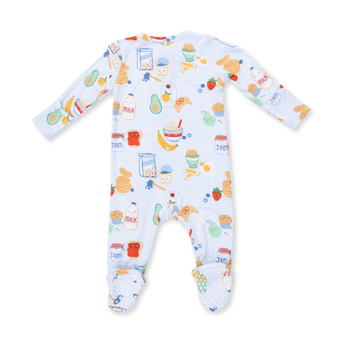 Angel Dear Breakfast Club Blue 2 Way Zipper Footie