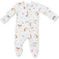 Angel Dear Baby Farm Faces 2 Way Zipper Footie