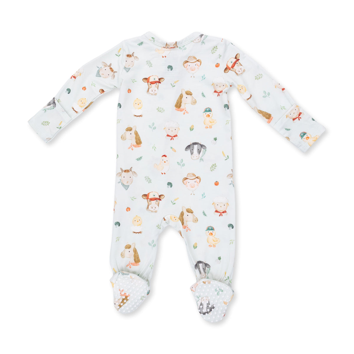 Angel Dear Baby Farm Faces 2 Way Zipper Footie
