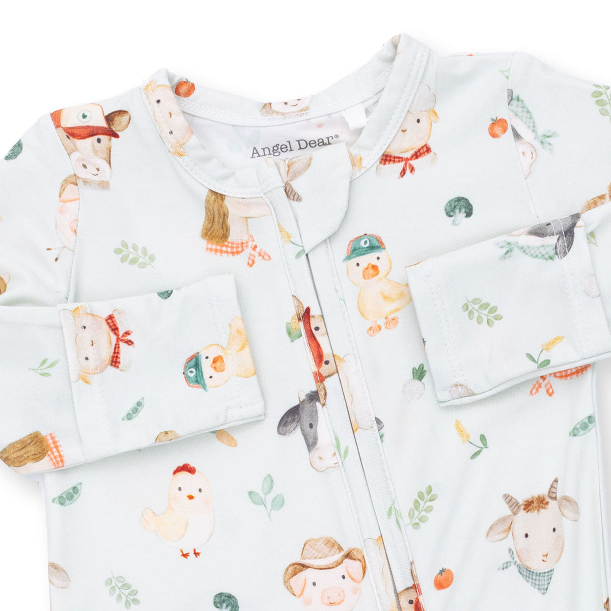 Angel Dear Baby Farm Faces 2 Way Zipper Footie