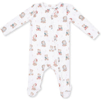 Angel Dear Christmas Teddy Bears Uni 2 Way Zipper Footie