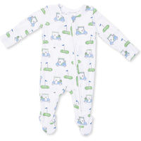 Angel Dear Golf Carts Blue 2 Way Zipper Footie