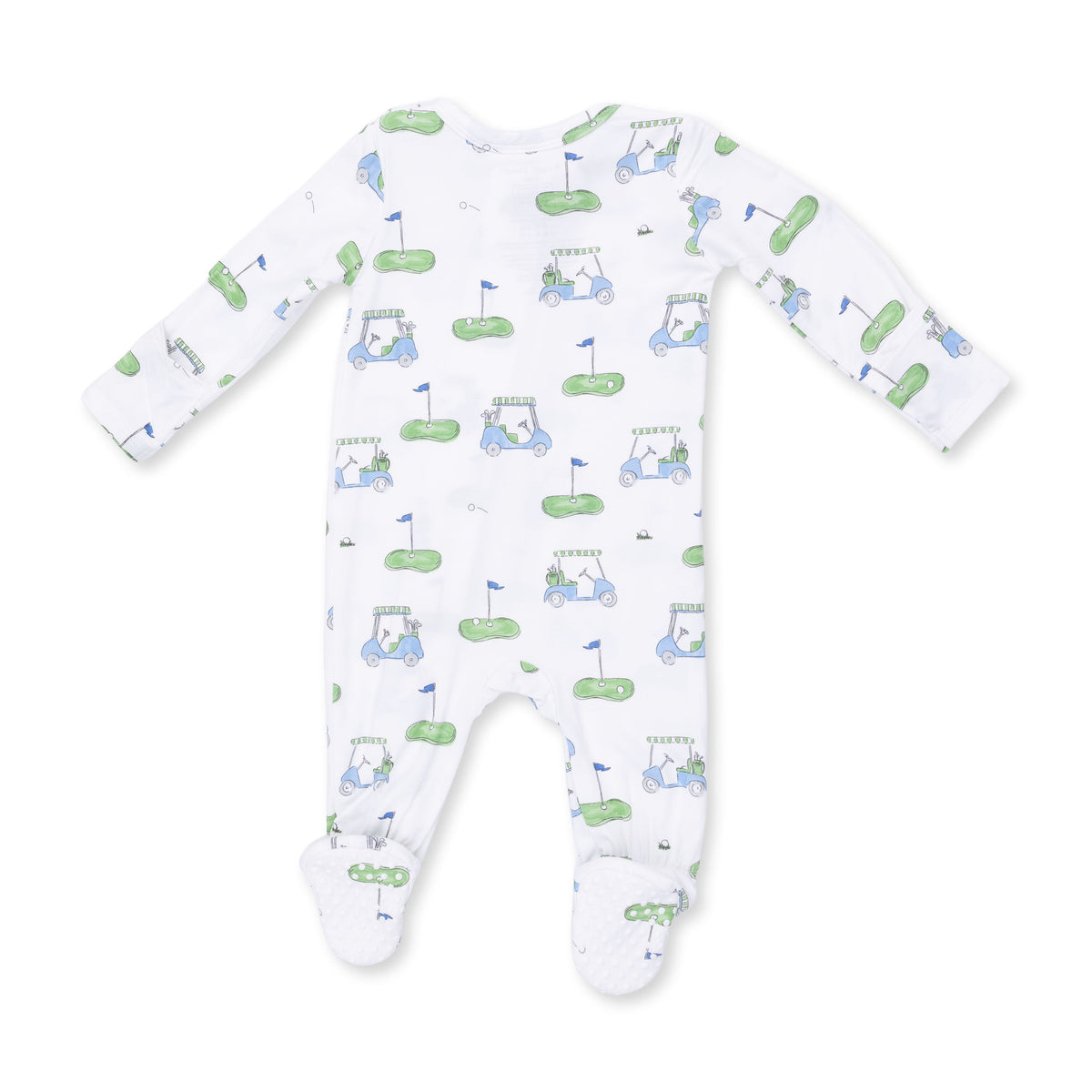 Angel Dear Golf Carts Blue 2 Way Zipper Footie