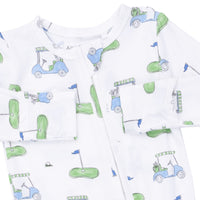 Angel Dear Golf Carts Blue 2 Way Zipper Footie