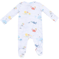 Angel Dear Sea Stripes 2-Way Zipper Footie