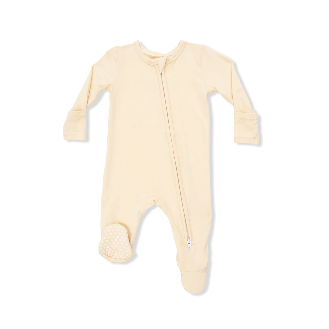Angel Dear Solid Italian Straw  2 Way Zipper Footie