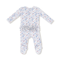 Angel Dear 2 Way Zipper Ruffle Back Footie- Country Girl Floral