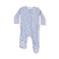 Angel Dear 2 Way Zipper Ruffle Back Footie- Country Calico