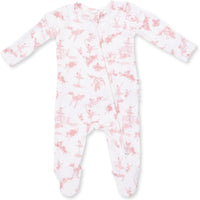 Angel Dear Ballet Toile 2 Way Ruffle Back Zipper Footie