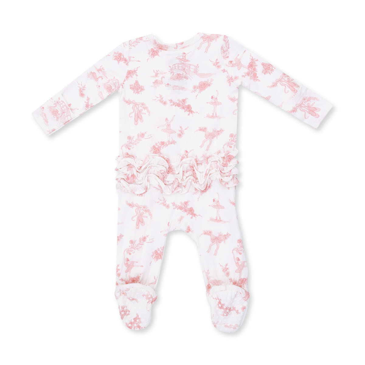 Angel Dear Ballet Toile 2 Way Ruffle Back Zipper Footie