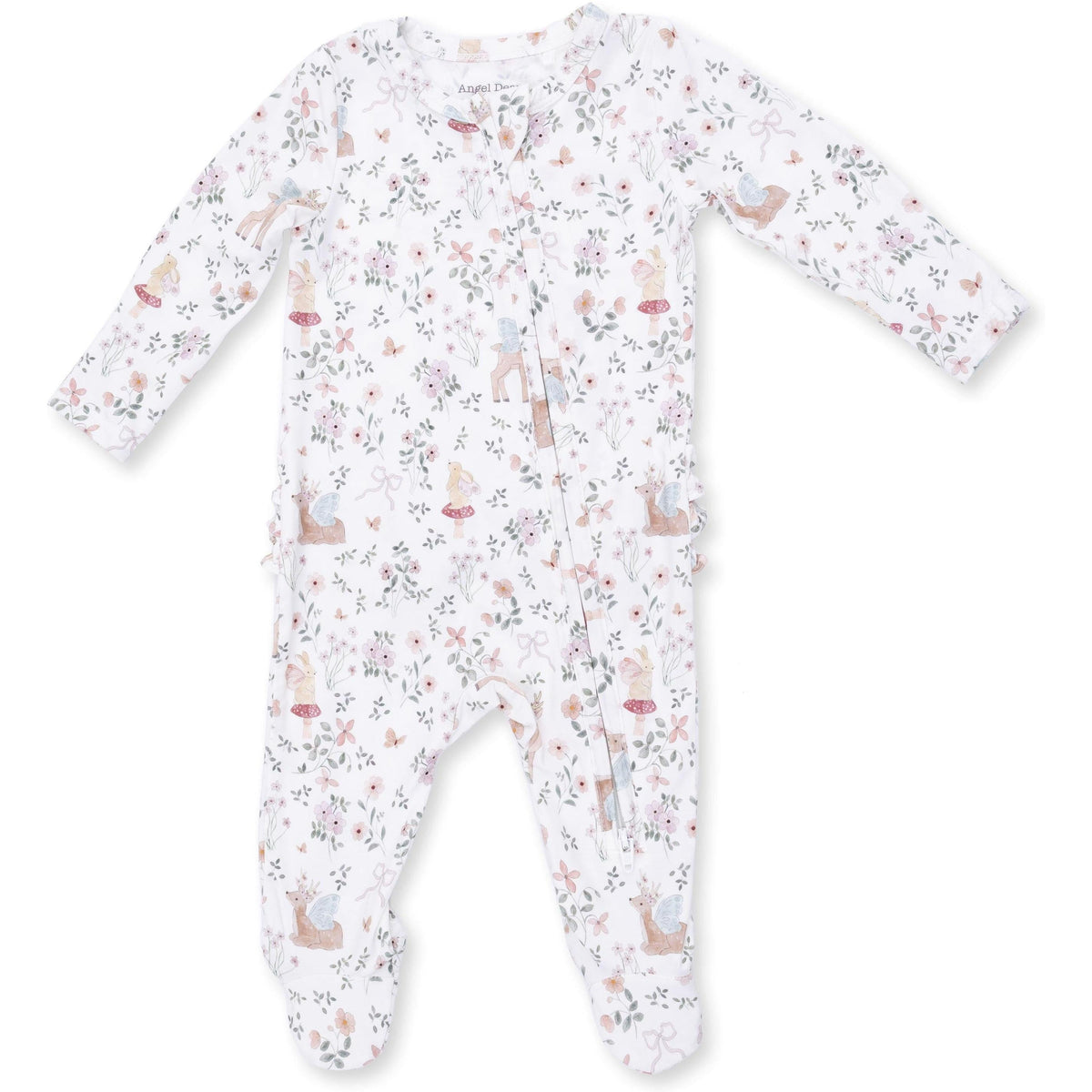 Angel Dear Enchanted Woodland 2 Way Ruffle Back Zipper Footie
