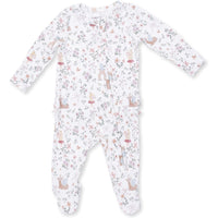 Angel Dear Enchanted Woodland 2 Way Ruffle Back Zipper Footie