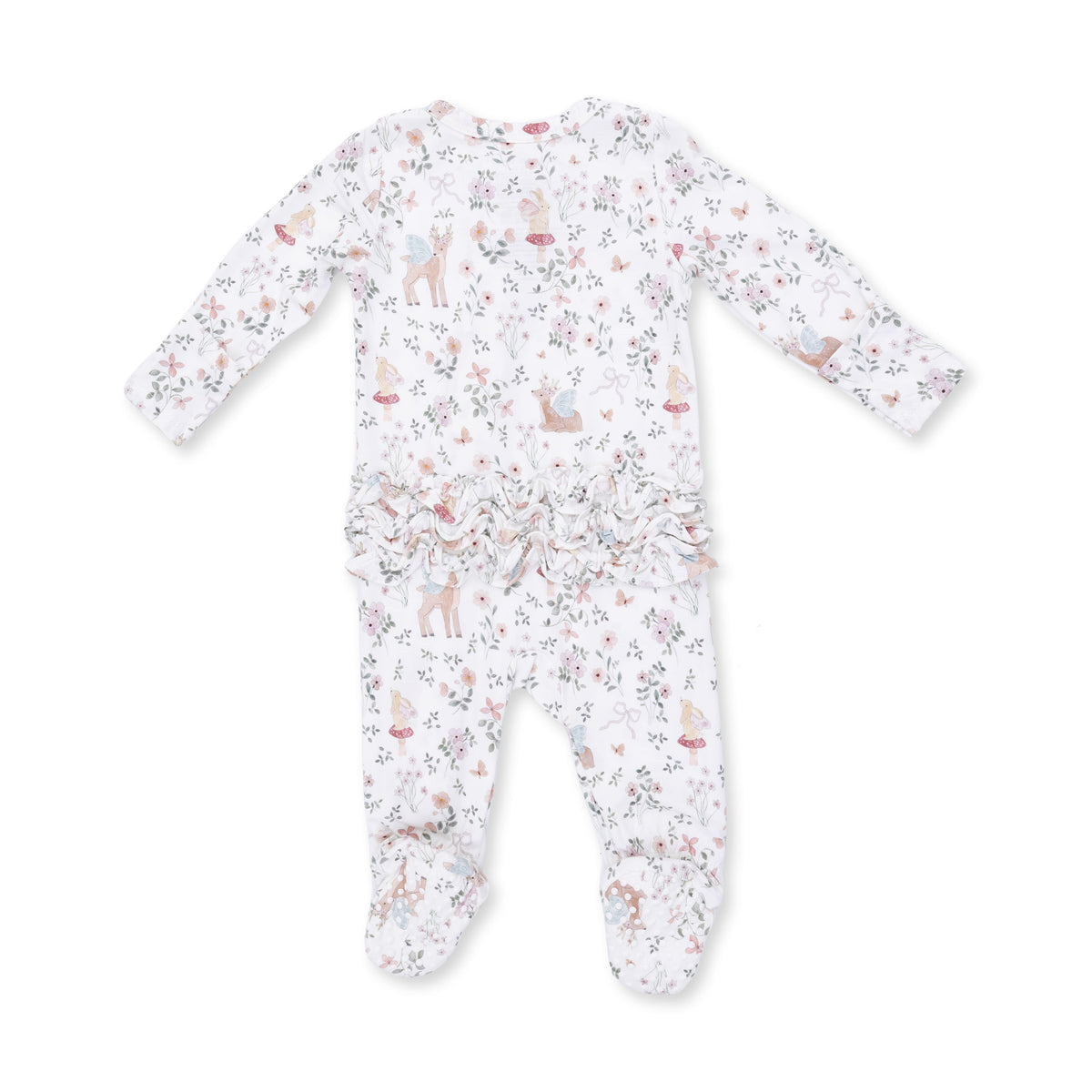 Angel Dear Enchanted Woodland 2 Way Ruffle Back Zipper Footie